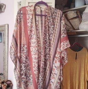 Pink Floral Kimono